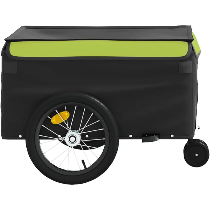 Причіп для велосипеда з металу, чорно-зелений, 45 кг, для собак