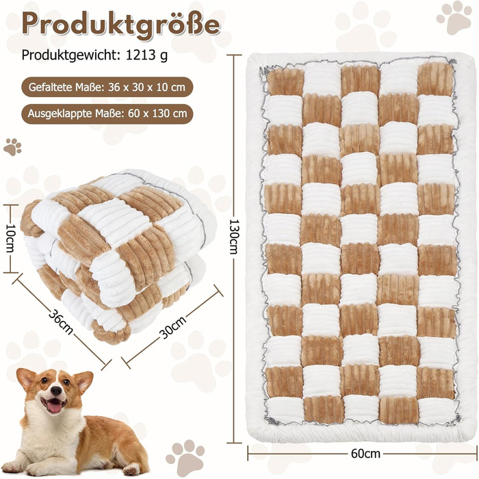 Килимок для собак у машину: водонепроникний, антиковзаючий, універсальний. Підходить для автомобіля, дивану та відпочинку на природі (світло-коричневий)