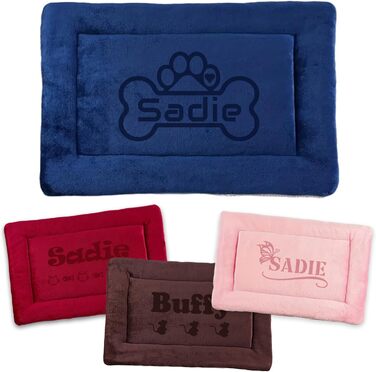 Персоналізована килимок для собак, індивідуальне собаче ліжко для вольєру, миється, килимок для сну домашніх тварин, подарунок для любителів собак і котів, 69x52 см, блакитний