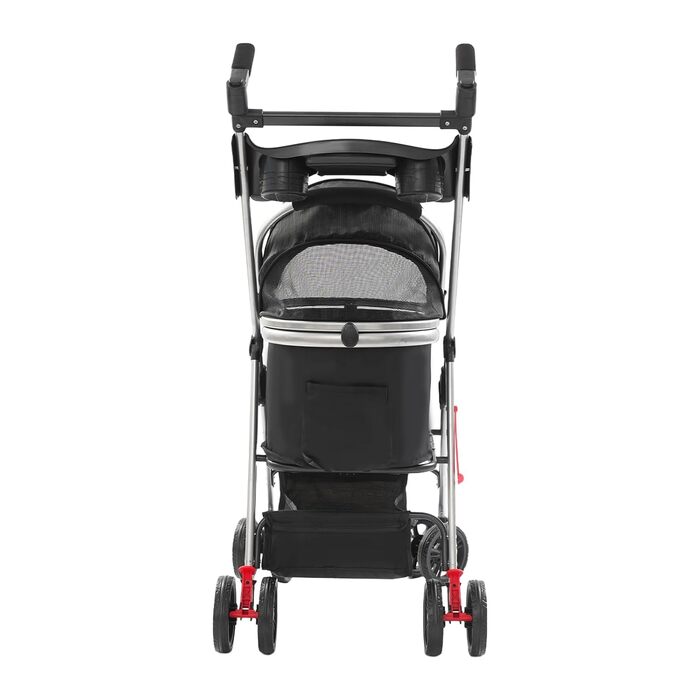 Візок для собак та котів, складаний, чорний, 50x60 см