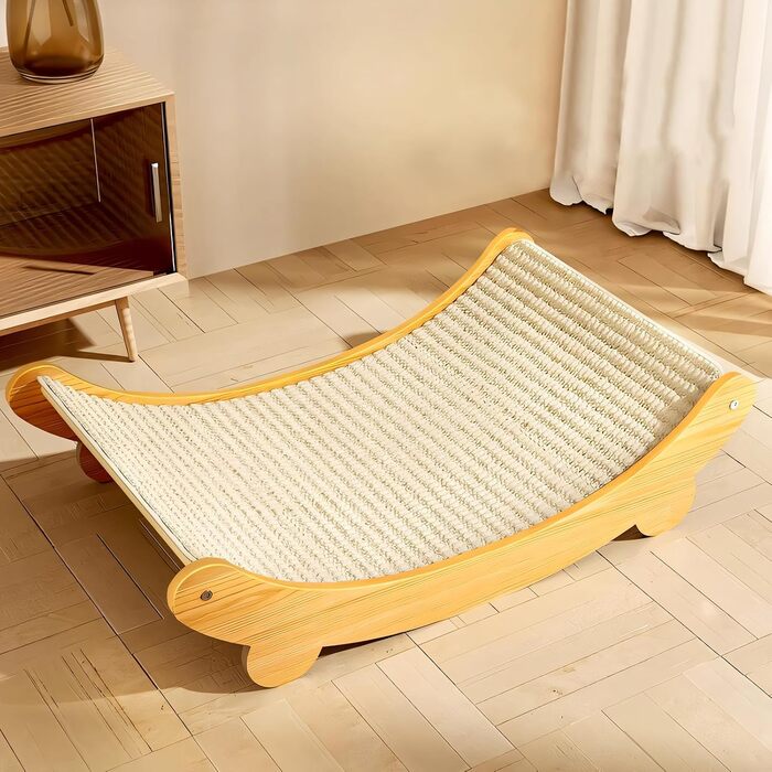 Котячий когтетоп з сизалю: когтеточка, лежанка, диванчик для котів. Великий когтетоп