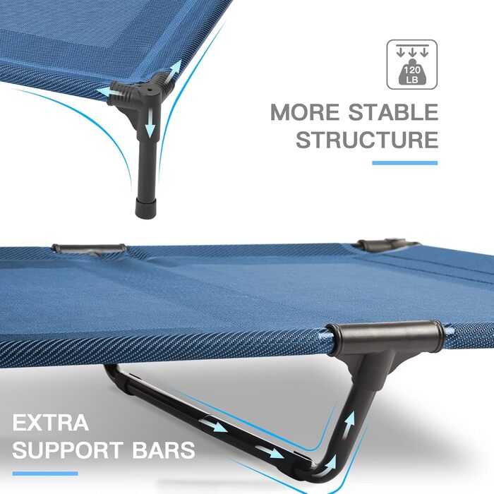 Підвищені лежанки для собак Suddus, червоні, розмір M (великі, червоні) (36' x 30' x 7', блакитні)