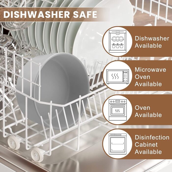 Миска для собак з кераміки з бамбуковим тримачем, сірого кольору, 20,5 см