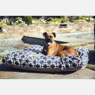 Лежак для собак Majestic Pet Products, прямокутний, знімний і праний чохол, жовтий
