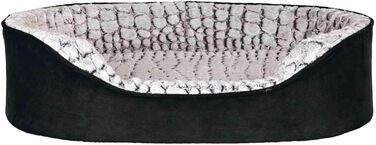 TRIXIE ортопедичне ліжко для собак Vital Lino 60×45 см чорне/сіре, з Memory Foam, для середніх порід, підтримка суглобів