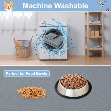 Підгузки для собак Kooltail - водонепроникні килимки для туалету, неслизькі пелюшки для цуценят, багаторазові пелюшки для вигулу собак, 86 x 26 см (2 шт.), сірий