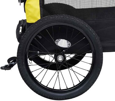 Трейлер для собак Tidyard 2-в-1: велосипедний та коляска, з амортизацією та поворотними колесами, водовідштовхувальне полотно Oxford, 63.5 x 143 x 103 см