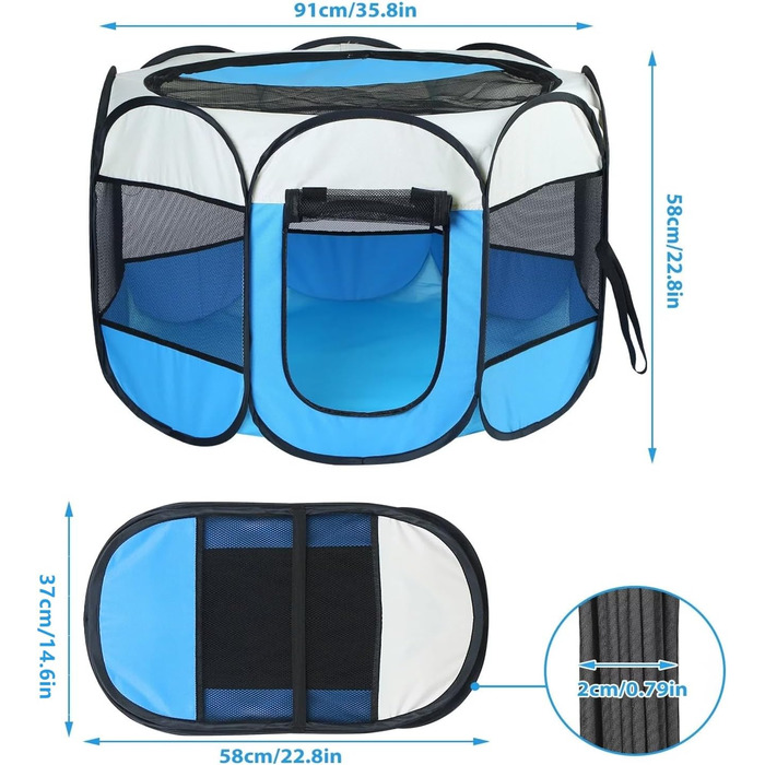 Клітка-переноска для кота Floving, складана, для дому та вулиці, 8 кольорів, водовідштовхувальна