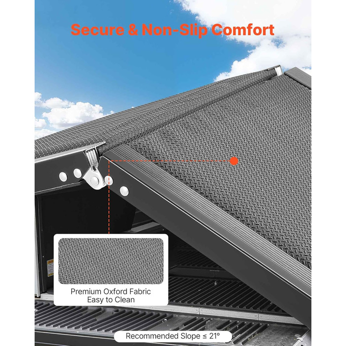 Східці для собак VEVOR, 180 x 43,2 см, розкладні, для середніх та великих собак до 113 кг, з антиковзкою поверхнею Oxford, портативні для SUV та вантажівок