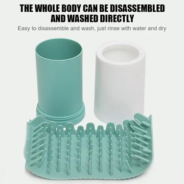 Очисник лап для собак, силіконовий, портативний. Видаляє бруд та сміття з лап собаки з рушником. Зелений колір