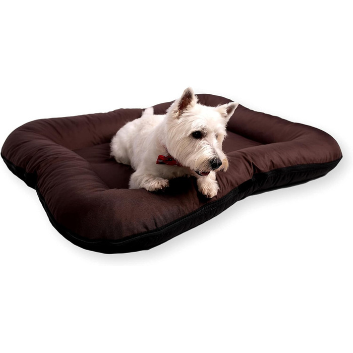 Ліжко для собак 4L Textil KLEO для великих собак, велике, знімний чохол, 130x110 см, коричневе