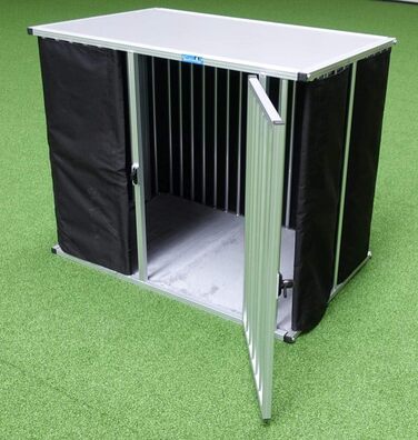 Металева клітка для собак Callieway ALU DOGBOX, XXL, 2 двері, вертикальні прути, для дому та офісу