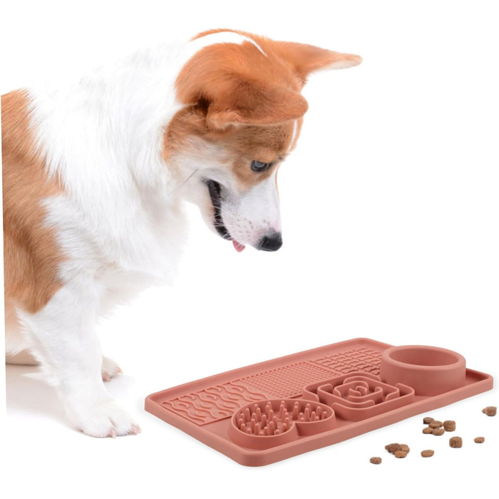 Килимок для повільного годування собак та котів BESPORTBLE з присосками, силікон
