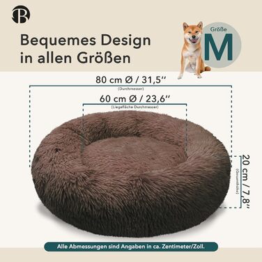 Кругле ліжко для собак середніх порід, 70 см. М'яке, зручне, з штучного хутра, знімний чохол, неслизьке, ергономічне.