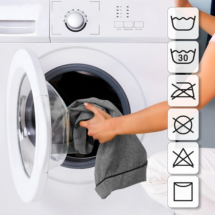 Лежанка для собак, велика (XXL), 118 x 78 см, сіра, з екологічного льону