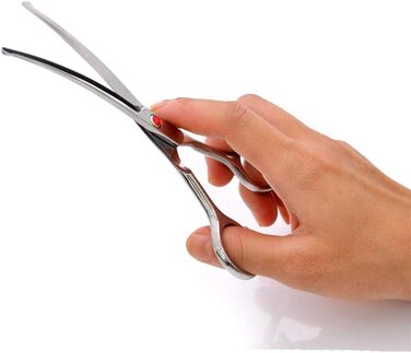 Набір професійних ножиць для грумінгу тварин, нержавіюча сталь, 6.0 дюймів, 6.5 дюймів, вигнуті ножиці, безпечні закруглені кінчики