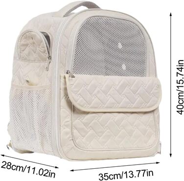 Рюкзак-переноска для домашніх тварин: регульований, дихаючий, для собак та котів | Легкий рюкзак для подорожей з сітчастими вставками, безпечний, з м'якими ременями, підходить для малих порід