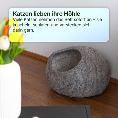 Кігтеточка-будиночок для котів Miauff® з фетру, ручної роботи, Ø 42 см x 28 см (азур блакитний)