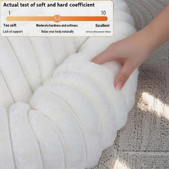 М'яке ліжко для домашніх тварин: круглі лежанки для собак та котів, діаметр 50 см, бежевий колір