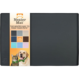 Силіконова підкладка для мисок собак і котів Neater Pet Brands, водонепроникна, захист підлоги, 81,3×61 см, чорна