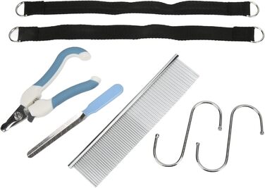 Гамак для грумінгу собак EVTCAN з вентиляцією та товстим шаром, набір з гребінцем для видалення когтів (червоний, M)