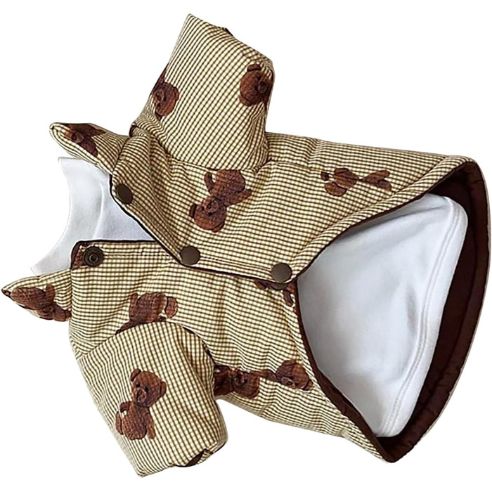 Теплий зимовий одяг для собак, куртка для холодної погоди, XS, жовтий