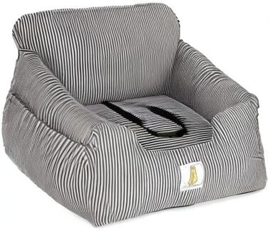 Автокрісло для собак маленьких порід, знімний та миючий чохол, підвищення для цуценят з кишенями для зберігання та страхувальним ремінцем, неслизьке дно, для авто та дому, чорний