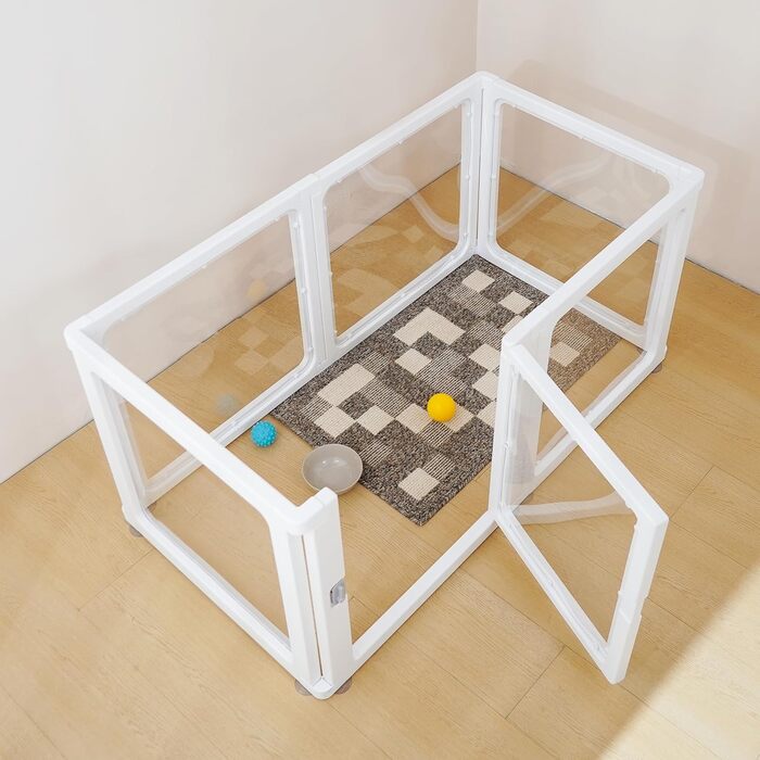 Кігульник для собак Citylife 6-TLG, 60 см, розкладний, з дверцятами, для собак, котів, кроликів, рухливий вольєр для дому, XXL, антиковзаюча поверхня