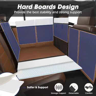 Автокрісло для собак FURTIME, велике, з жорстким дном, водонепроникне, для великих собак, підходить для SUV та позашляховиків