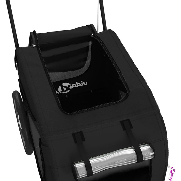 Причіп для тварин (122x52x53 см, Чорний) - Причіп для собак, котів та інших тварин