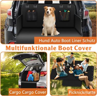 Захист для багажника автомобіля Alfheim для собак - преміум килимок, водовідштовхувальний та стійкий до подряпин, підходить для седанів та компактних/середніх SUV