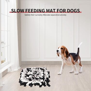 Килимок для нюхання собак IEUUMLER IE075 (45x45 см, чорний+сірий+білий) - тренувальний килимок для собак та котів