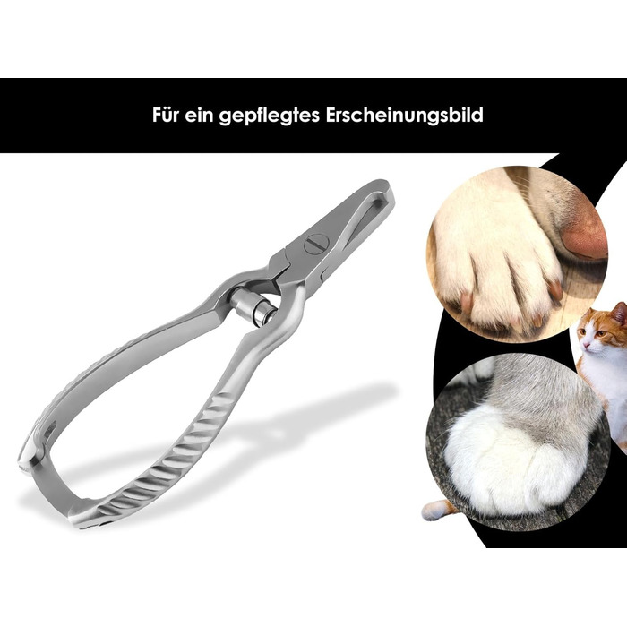 Професійна кусачка для обрізання кігтів собак та котів - інструмент для грумінгу з нержавіючої сталі