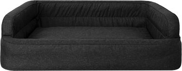 Ліжко для собак PillowPrim XXL 117x79 см, меблі для тварин, котяче ліжко, знімний чохол, чорне, лежак, кошик, подушка, диван для собак