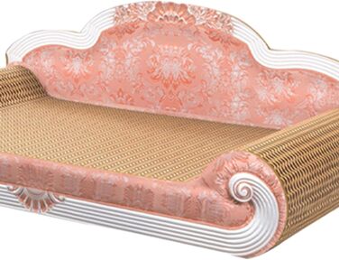 LOVIVER Картонне дряпальня для котів, іграшка, рожева - міцне дряпальня-диванчик для котів