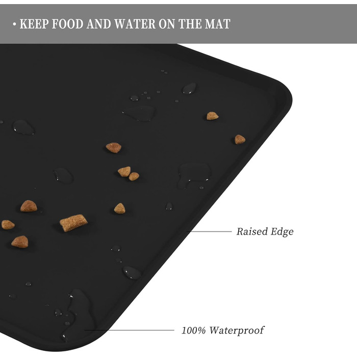 Silikonний килимок для тварин Reopet - водонепроникний килимок для собак та котів з піднятими бортиками (71 x 45 см)