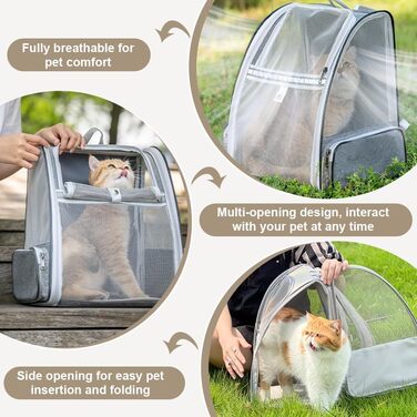 Рюкзак для транспортування домашніх тварин: переноска для кота/собаки 40x32x28 см. Підходить для котів та собак середніх та малих порід (до 5 кг).