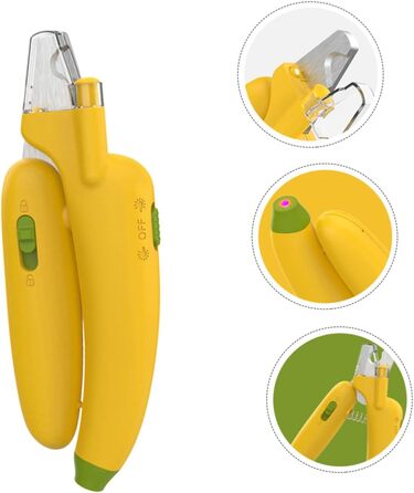 Тримач для когтів для собак та котів BESPORTBLE з LED-підсвічуванням: безпечний триммер для догляду за кігтями