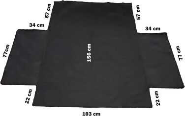 Захист для багажника автомобіля для собак Universal Schondecke - водовідштовхувальний, чорний, з боковим захистом