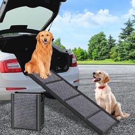 Східці для собак у машину, 170 см, чорні, металеві, до 150 кг, складані, з антиковзким покриттям, для великих собак та SUV