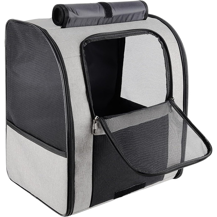 Рюкзак для собак та котів PETCUTE: зручний та дихаючий, сірий колір