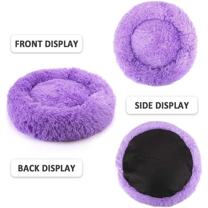 Подушка-бублик для котів та собак, 60 см, зелена, самонагріваюча, зручна, миється