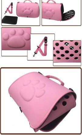 Транспортна сумка для кота, переноска для тварин - рожева, L