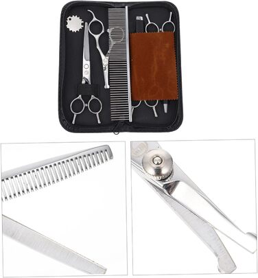 Набір для стрижки тварин Happyyami з косичками: професійний, з нержавіючої сталі, безпечний для комфорту вашого улюбленця