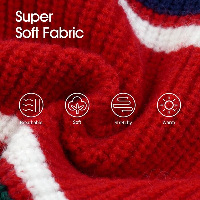 Пуловер для собак IECOii великого розміру XXXXL, для великих порід, в'язаний, теплий, для добермана, німецької доги, 4XL (червоний)