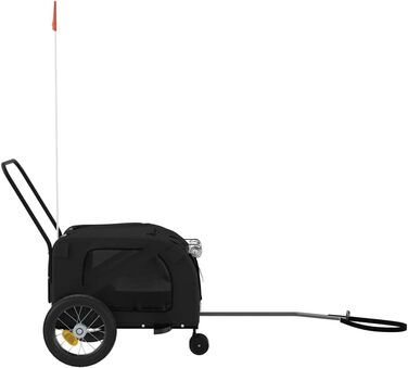 Причіп для велосипеда SKM для собак чорного кольору, тканина Ox, залізо, до 7.5 кг