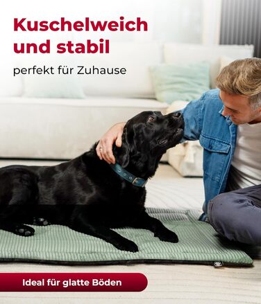 М'яка ковдра для собак L (75x115 см) – Антиковзаюча – Зручна ковдра для собак – Зелений колір, Made in Germany