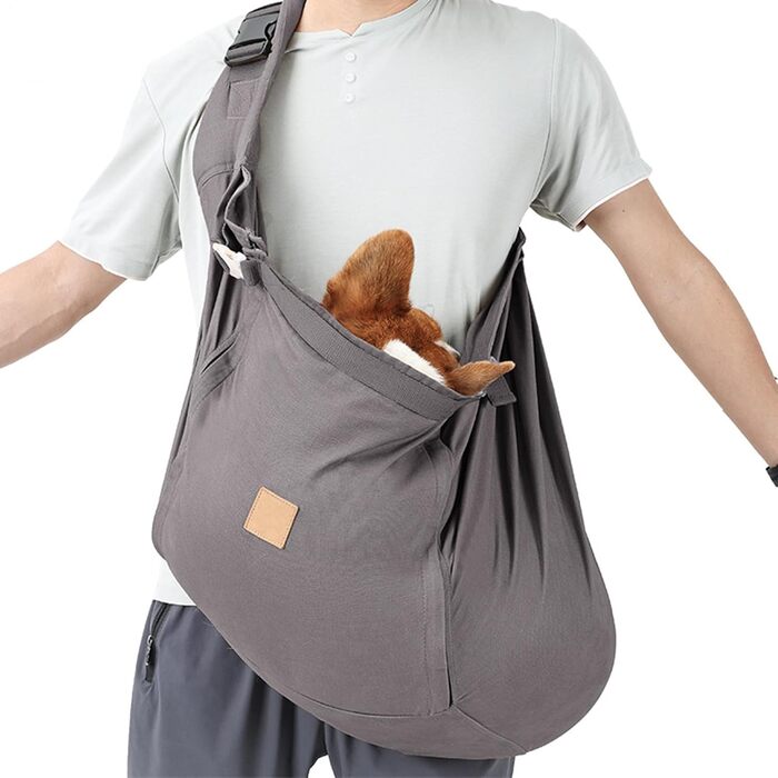 Рюкзак-переноска для собак, котів: м'яка підкладка, легка тканина, зручний дизайн | Аксесуар для подорожей, вихідів на природу, прогулянок | Сірий