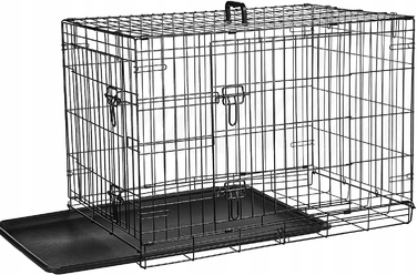 Клітка зі сталі з порошковим покриттям Ender для великих порід собак, 76 x 120 x 82 см
