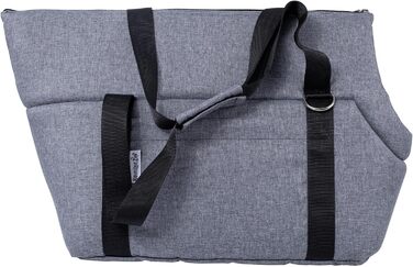 Сумка-переноска для собак BOUTIQUE ZOO XL до 15 кг – велика переноска для середніх собак та котів – м'яка, складна та пральна – 52×35×39 см – сіра